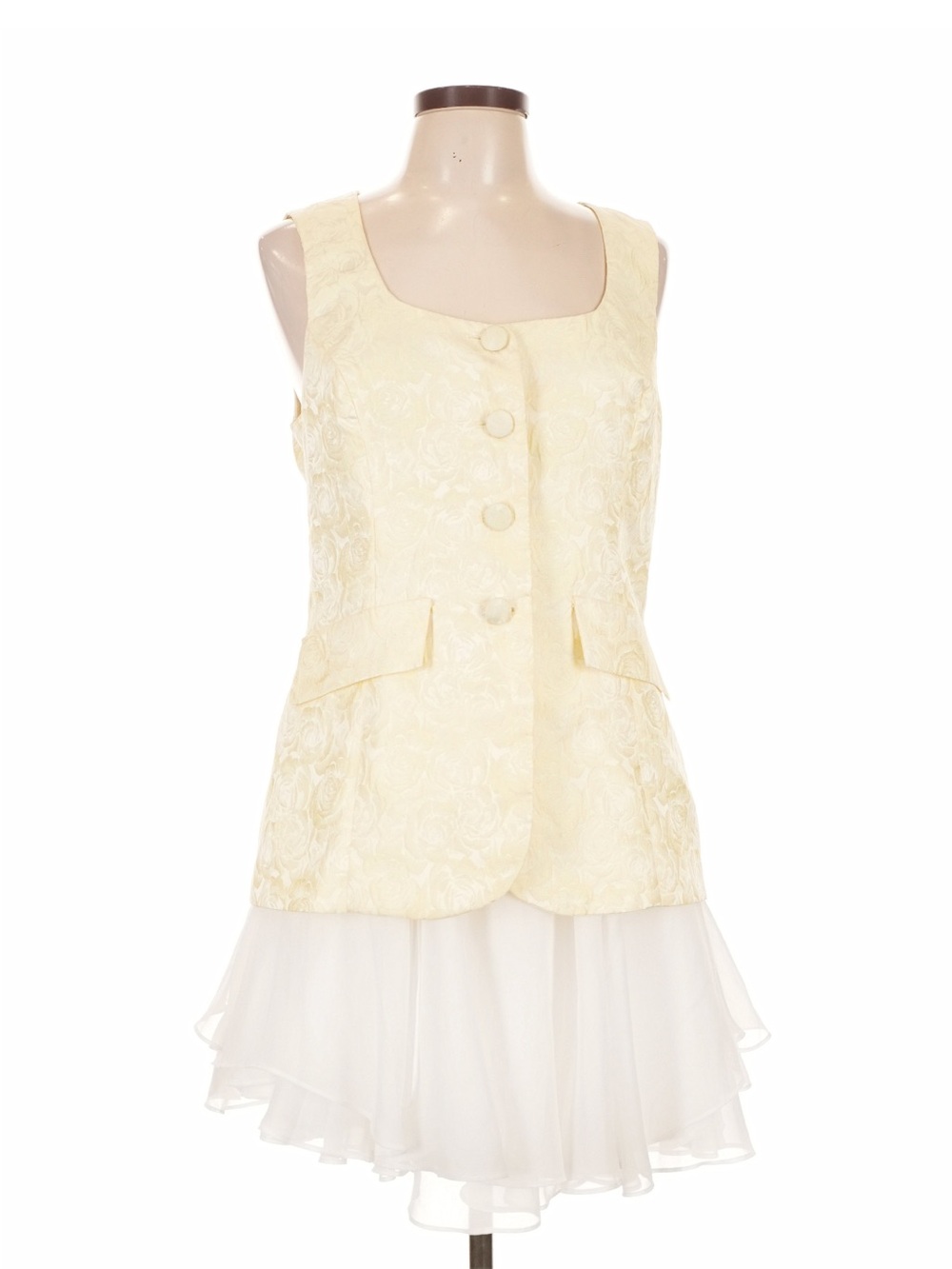 Amanda Uprichard Lilibet Dress in White & Cornsilk - Size XS - Picture 7 of 11